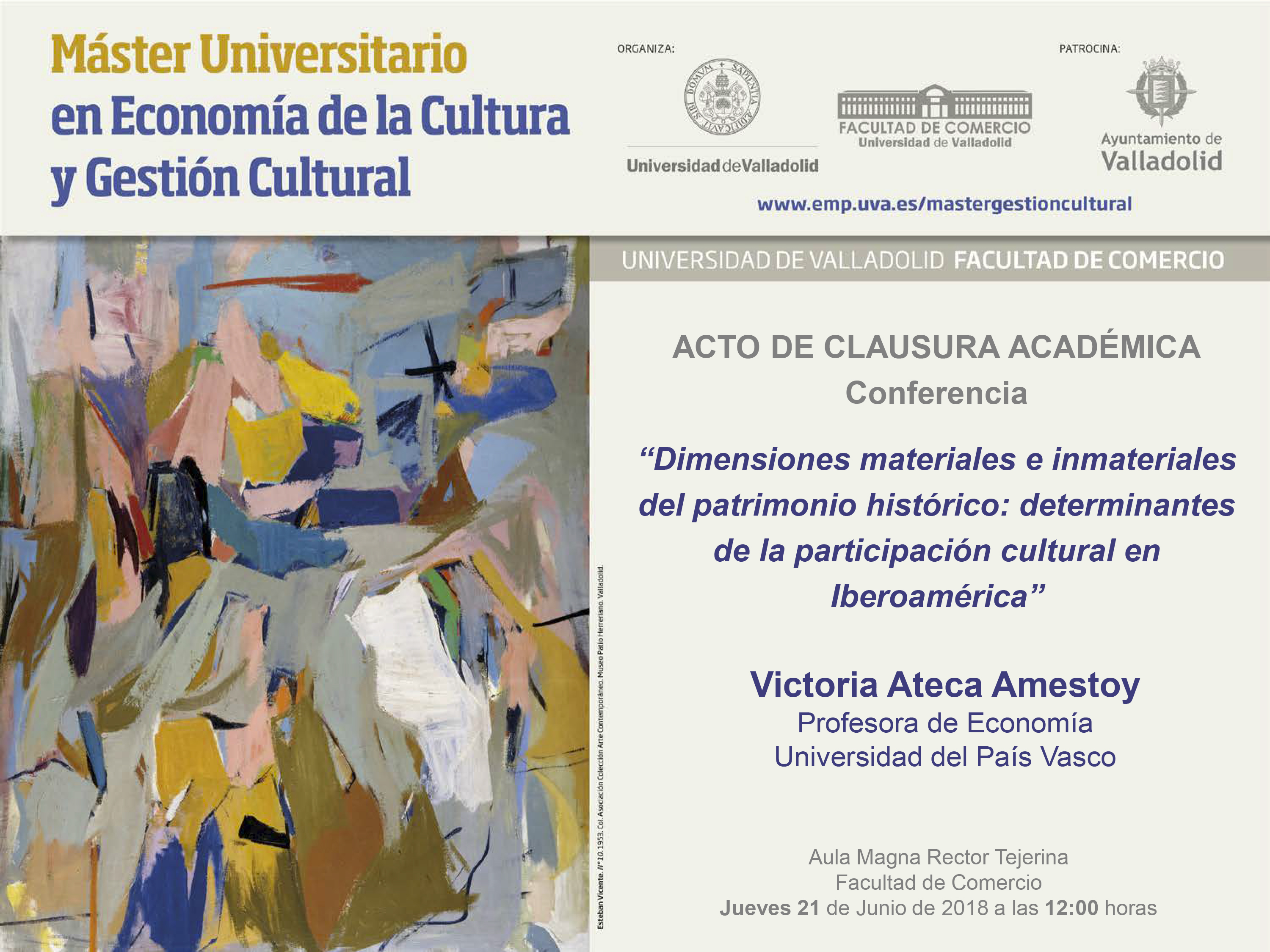 Máster Universitario en Economía de la Cultura y Gestión Cultural