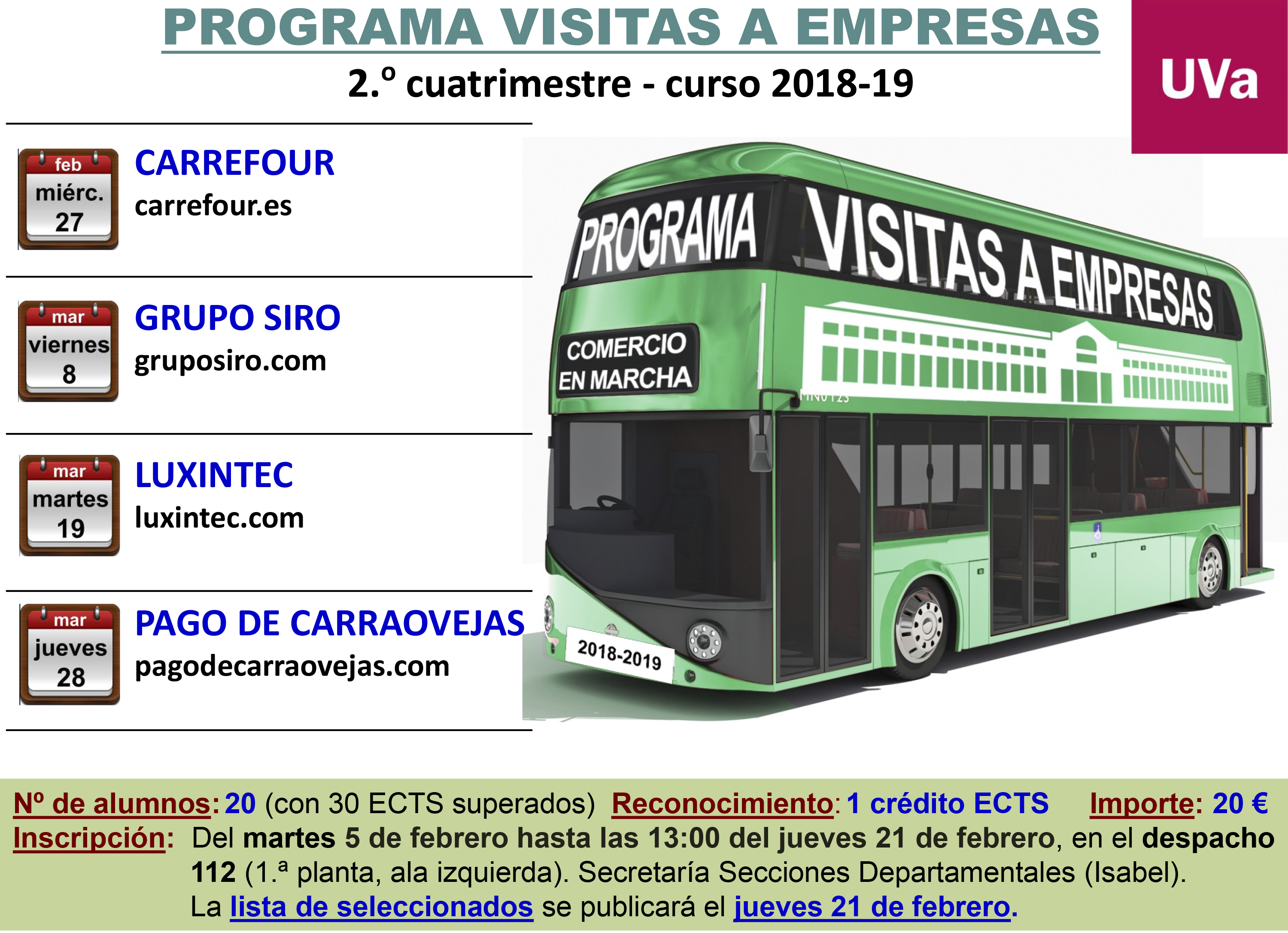 Programa visitas a empresas 2º cuatrimestre