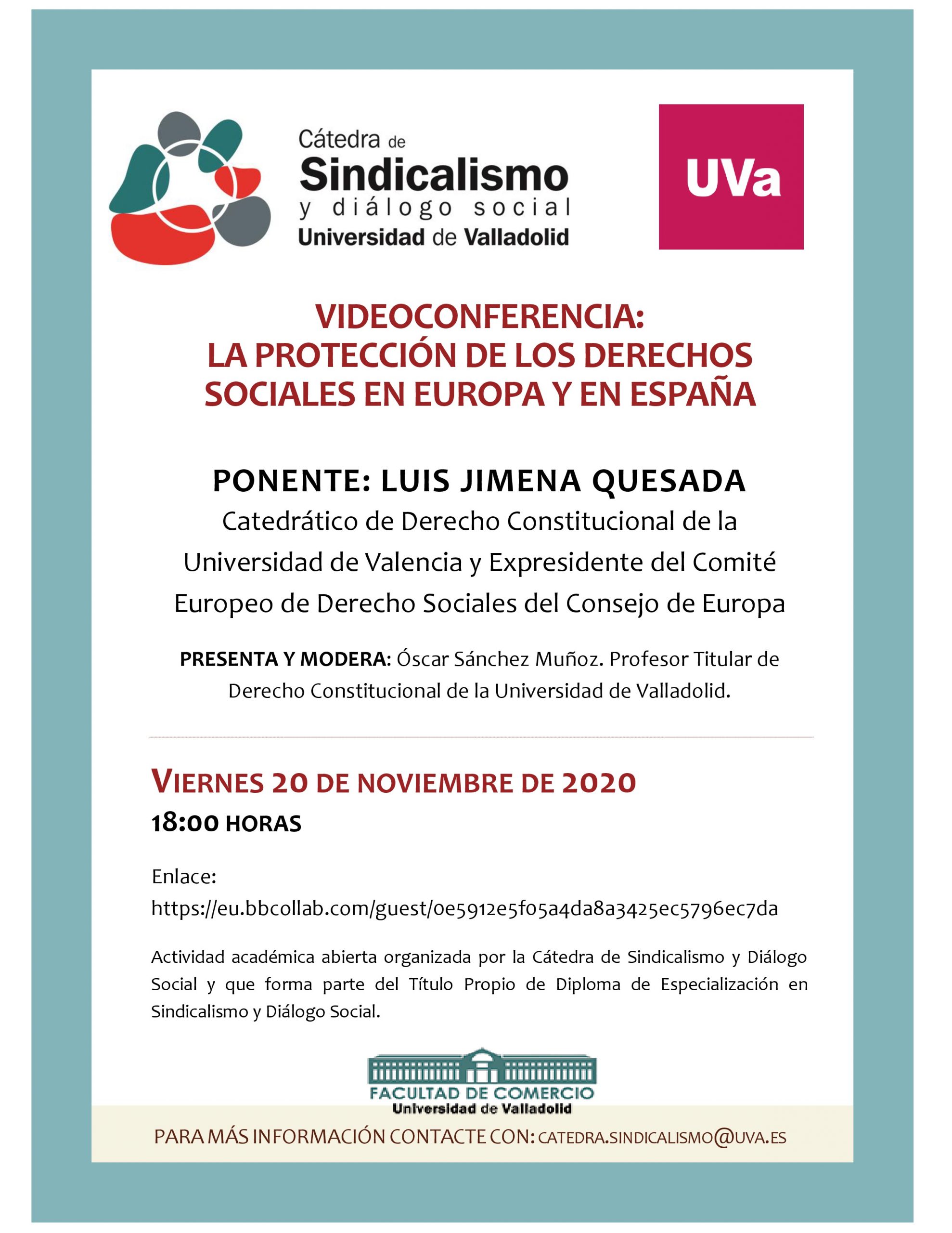 Videoconferencia Luis Jimena Quesada 20 noviembre 2020