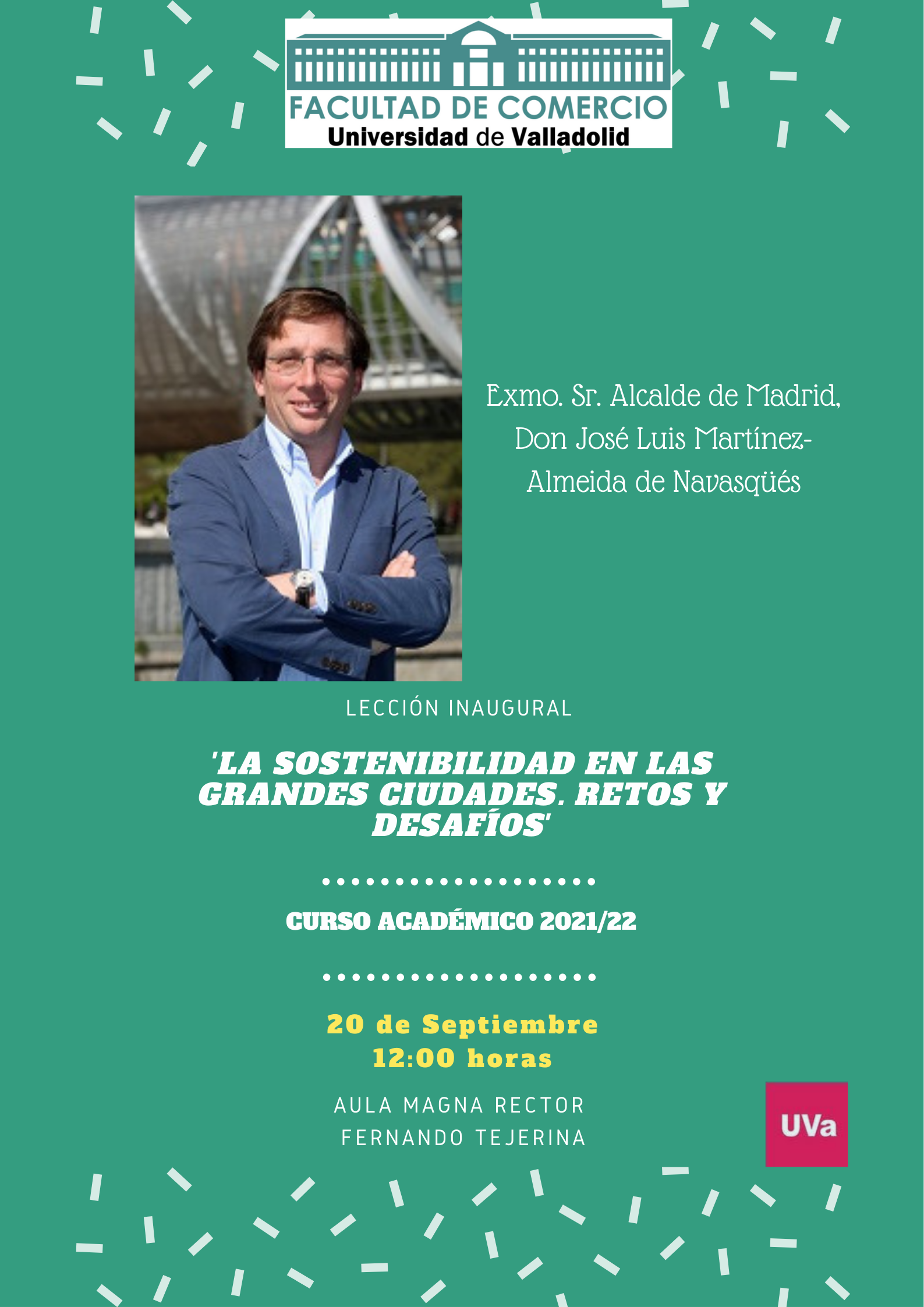 Lección inaugural (20 septiembre. 12:00): «LA SOSTENIBILIDAD EN LAS GRANDES CIUDADES. RETOS Y DESAFÍOS».