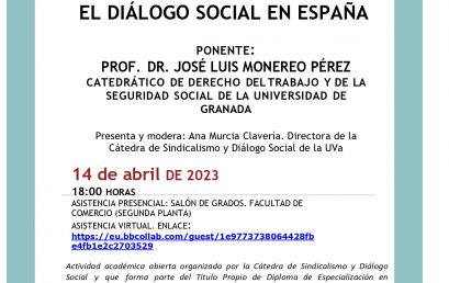 VIDEOCONFERENCIA EL DIÁLOGO SOCIAL EN ESPAÑA