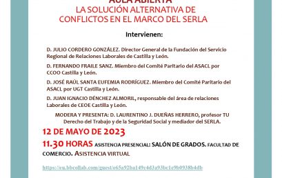 AULA ABIERTA LA SOLUCIÓNALTERNATIVA DE CONFLICTOS EN EL MARCO DEL SERLA