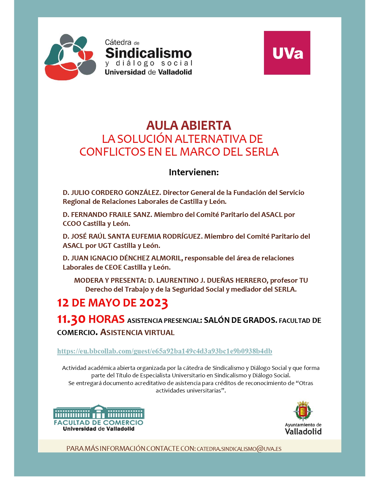 AULA ABIERTA LA SOLUCIÓNALTERNATIVA DE CONFLICTOS EN EL MARCO DEL SERLA