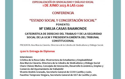 CONFERENCIA  “ESTADO SOCIAL Y CONCERTACIÓN SOCIAL”