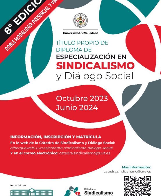 8ª edición. Título propio de especialización en Sindicalismo y Diálogo Social
