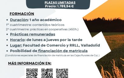 Novedad: Máster de formación permanente en Dirección y Gestión de Cooperativas Agroalimentarias