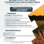 Novedad: Máster de formación permanente en Dirección y Gestión de Cooperativas Agroalimentarias