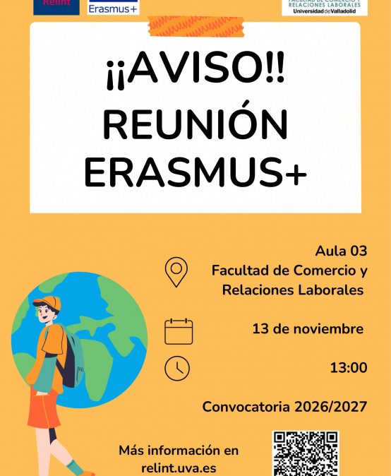 ¡¡AVISO!! REUNIÓN ERASMUS+